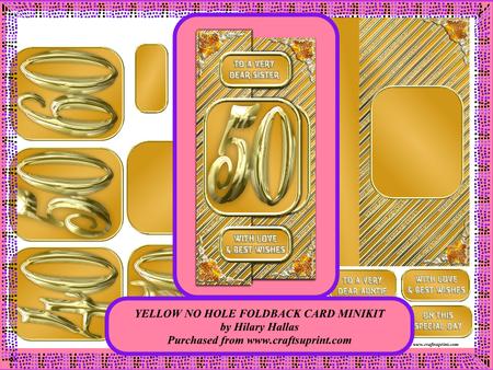 Yellow No Hole Foldback Card Minikit