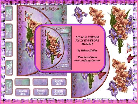 Lilac & Copper Faux Envelope Minikit