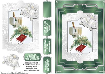 Bible Bouquet & Champagne - Green