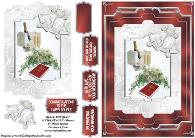 Bible Bouquet & Champagne - Red
