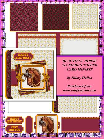 Beautiful Horse Ribbon Topper Minikit