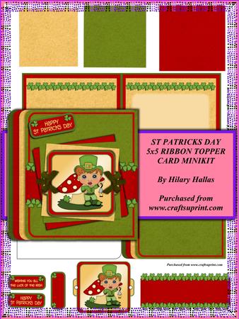 St Patricks Day Ribbon Topper Minikit