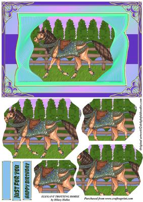 Elegant Trotting Horse
