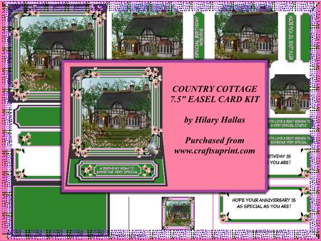 Country Cottage 7.5" Easel Card Kit