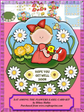 Sat Among the Flowers Easel Card Kit