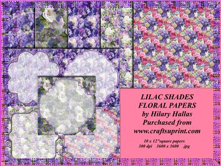 Lilac Shades 12x12 Floral Papers