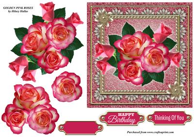 Golden Pink Roses