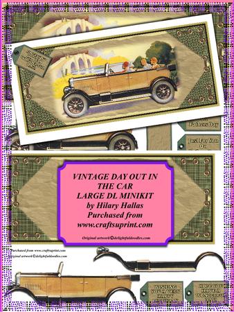 Vintage Day Out in the Car Large Dl Minikit