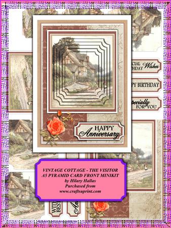 Vintage Cottage - the Visitor A5 Card Front Minikit