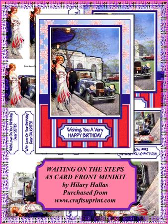 Waiting on the Steps A5 Card Front Minikit