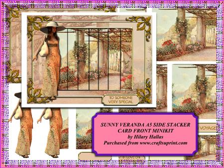 Sunny Veranda A5 Side Stacker Card Front Minikit