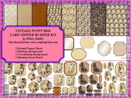 Vintage Puppy Dog Pyramid Topper Bumper Kit