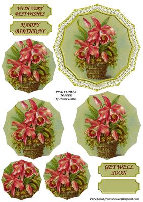 Pink Floral Topper