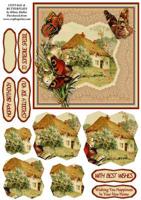 Cottage & Butterflies