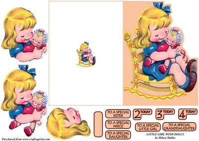 Little Girl with Dolly Cut & Fold