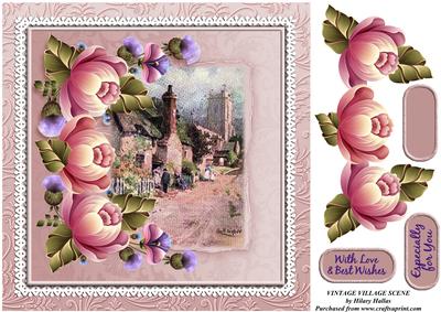 Vintage Village Scene
