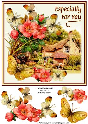 Vintage Cottage Scene Iv
