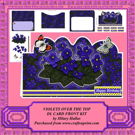 Violets Over the Top Dl Card Front Minikit
