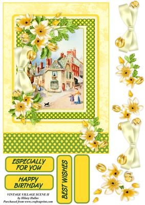 Vintage Village Scene Ii