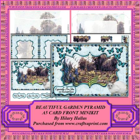 Beautiful Garden Pyramid A5 Card Front Minikit