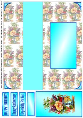 Vase of Flowers Dl No Hole Foldback Card