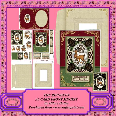 The Reindeer A5 Card Front Minikit