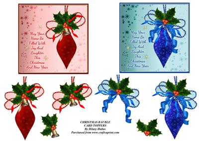 Christmas Bauble Card Toppers