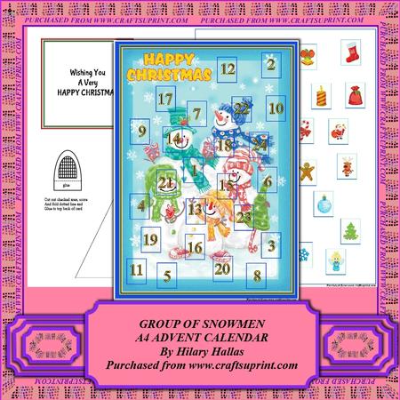 Snowmen A4 Advent Calendar Minikit