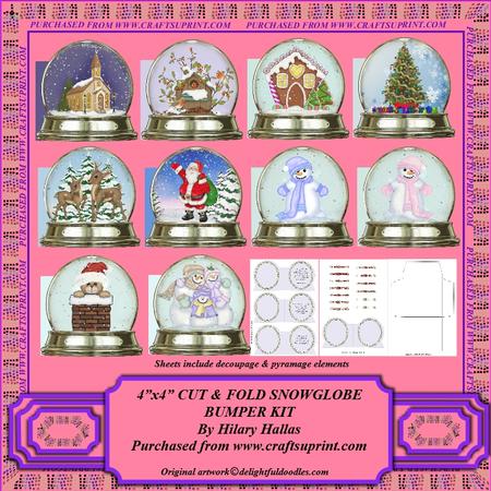 4"x4" Cut & Fold Snowglobe Bumper Kit