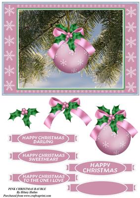 Pink Christmas Bauble