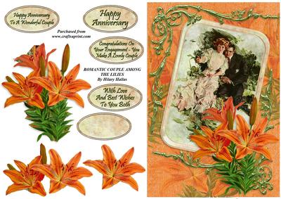 Romanti Couple Among the Lilies