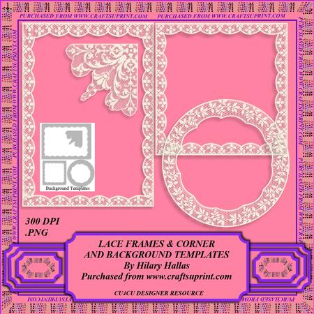 Lace Frames & Corner and Background Templates