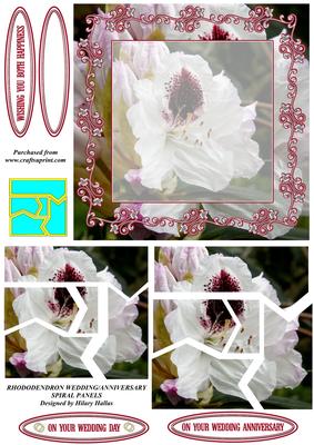 Rhodfodendron Wedding/anniversary Spiral Panels