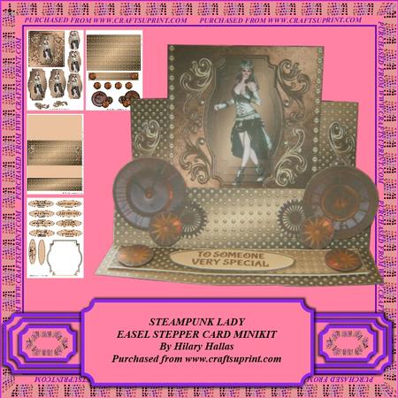 Steampunk Lady Easel Stepper Minikit