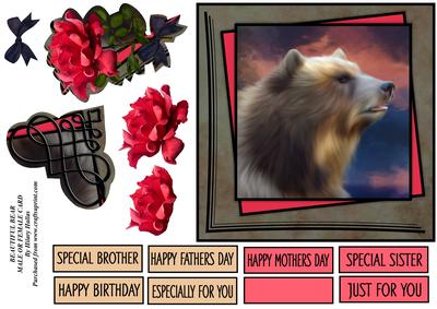 Beautiful Bear Male or Female Card