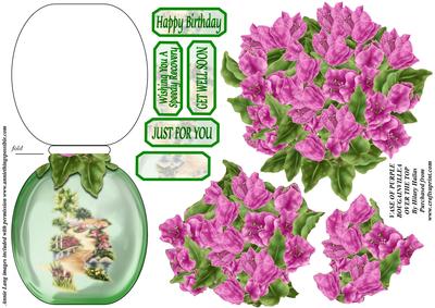 Vase of Purple Bougainvillea Over the Top