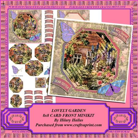 Lovely Garden 8x8 Card Front Minikit