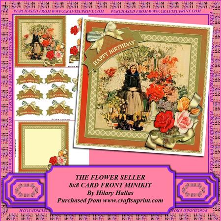 The Flower Seller 8x8 Card Front Minikit