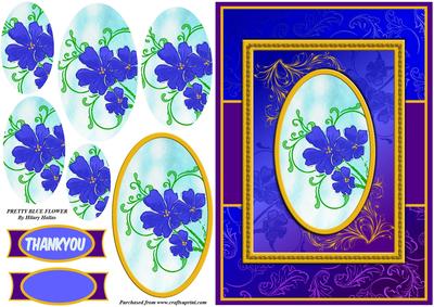 Pretty Blue Flower Thankyou
