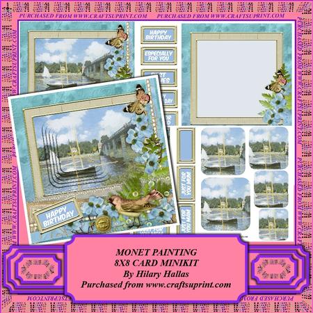 Monet Painting 8x8 Card Minikit