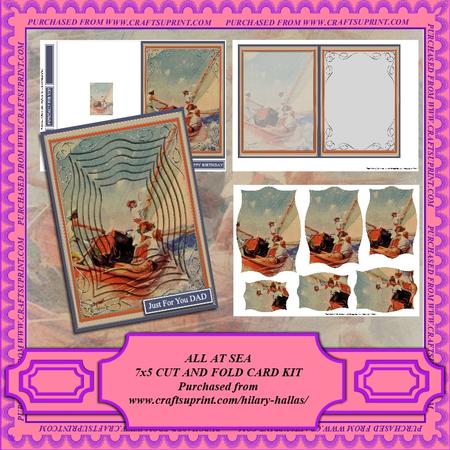 All at Sea 5x7 Cut & Fold Card Minikit