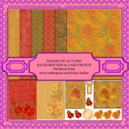 Shades of Autumn Backgrounds & Card Fronts