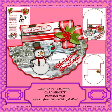 Snowman A5 Wobble Card Minikit