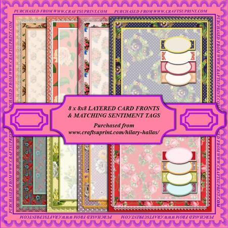 8 x 8x8 Layered Card Fronts