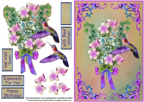Bouquet With Hummingbird