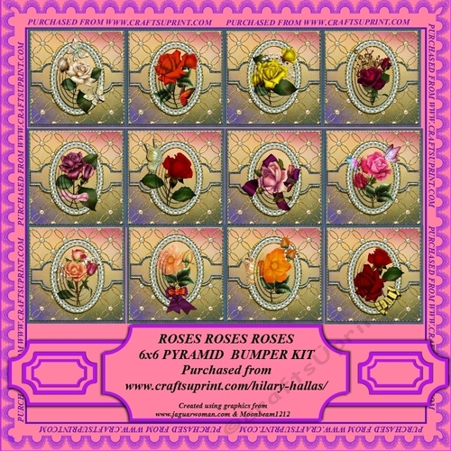 Roses Roses Roses 6x6 Pyramid Bumper Kit