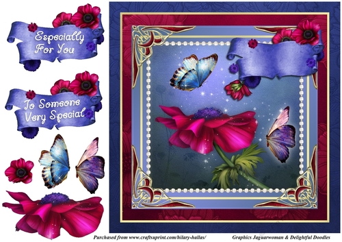 Anemone & Butterflies