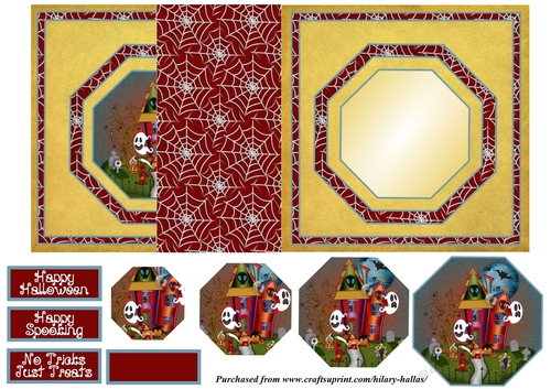 Haunted House Octagonal No Hole Foldback
