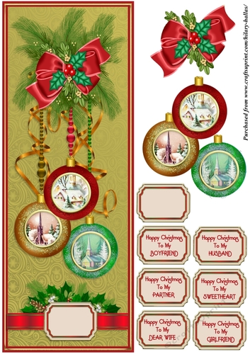 Vintage Picture Baubles Large DL