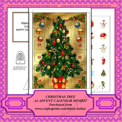 Christmas Tree A4 Advent Calendar Minikit
